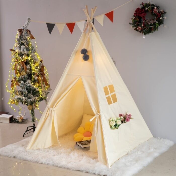 Foldable Kids Playhouse with Hairball Pendant & Carry Bag