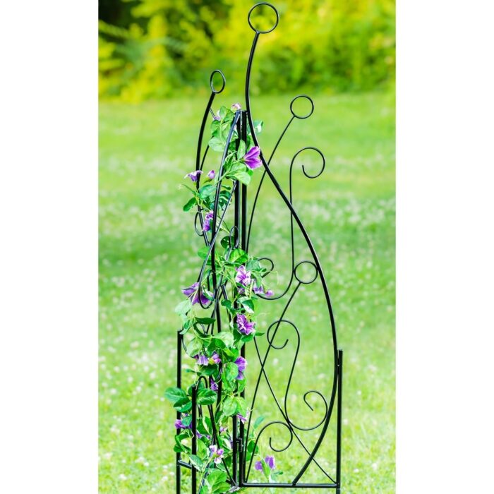 60 in. Iron Tri Fold Trellis Abstract