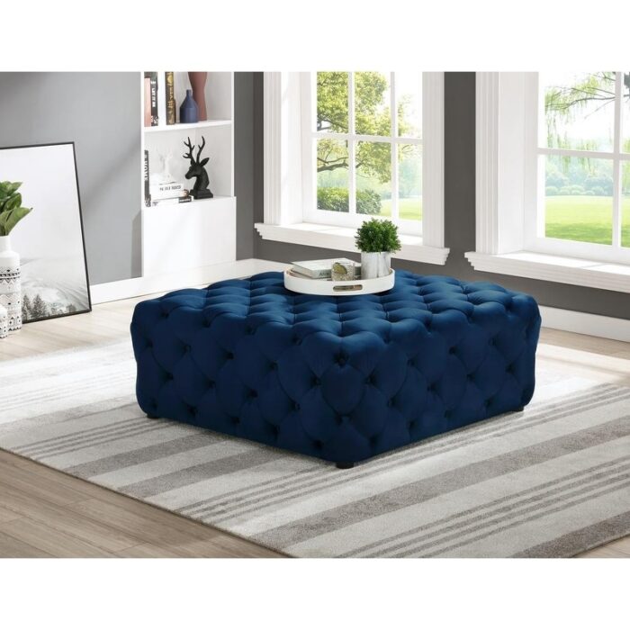 Copper Grove Bojador 40-inch Square Tufted Upholstered Ottoman - Image 2