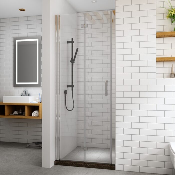 TOOLKISS Pivot Bi-Fold Prefab Alcove Shower Doors - Image 2