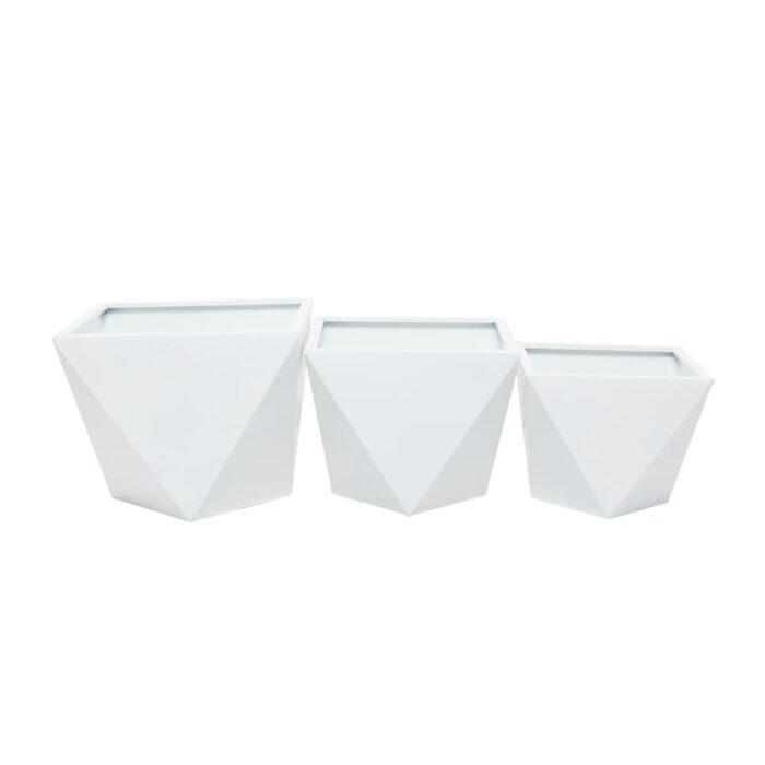 Metal Modern Planters (Set of 3) - S/3 18", 16", 15"W - Image 2