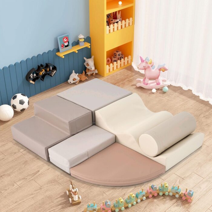 Soft Climb and Crawl Foam Playset 6 in 1 - Safe and Engaging Play Equipment