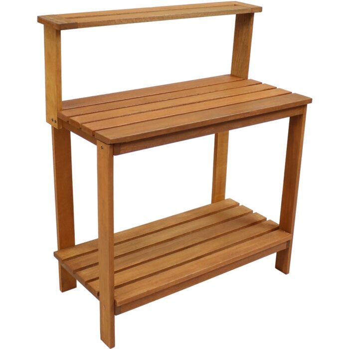 Meranti Potting Bench with Teak Oil Finish - 42-Inch