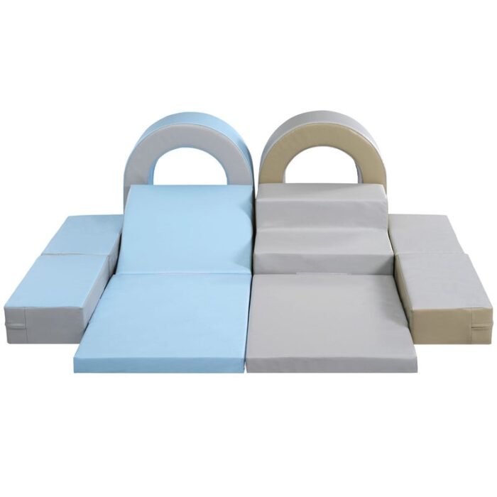 Soft Climb and Crawl Foam Playset 10 in 1, Safe Soft Foam Nugget Block