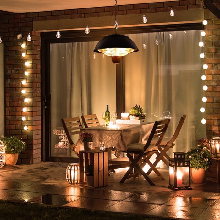 Outdoor Hanging Patio Heater 1500W, Ceiling Electric Heater, Waterproof - Image 2