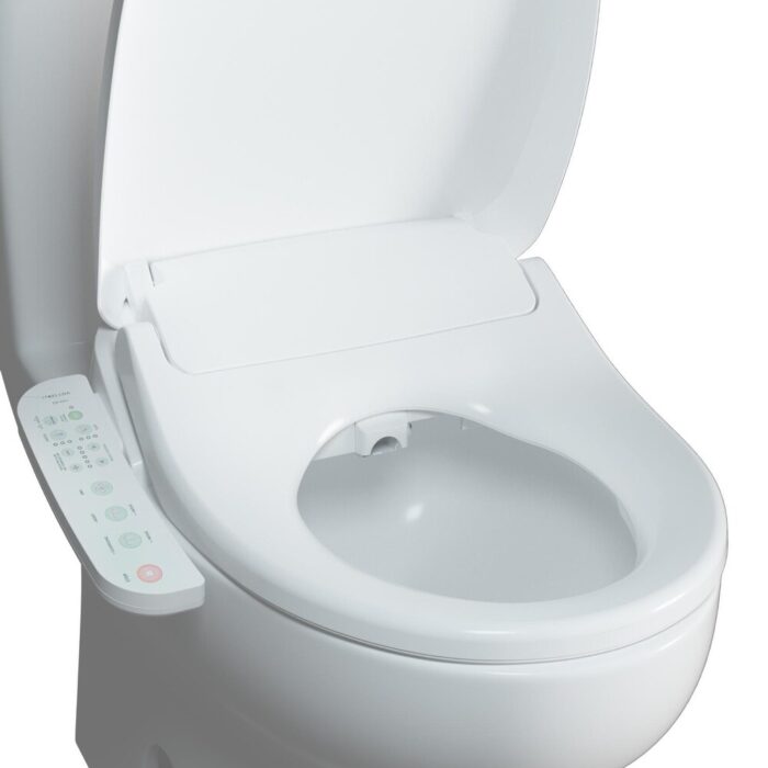 BidetMate 1000 Electric Bidet Smart Toilet Seat with Heated Water and Dryer, Side Remote - Adjustable/Self-Cleaning - Round - Image 2