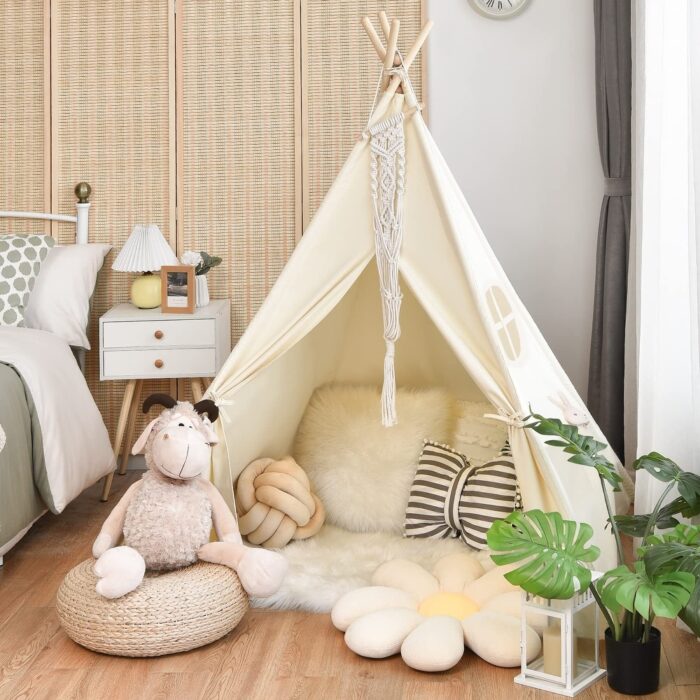 Foldable Play Tent with Unique Reinforcement Part, Side Pocket