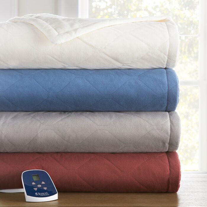 Shavel Micro Flannel® Reverse to Ultra Velvet® Oversized Electric Throw