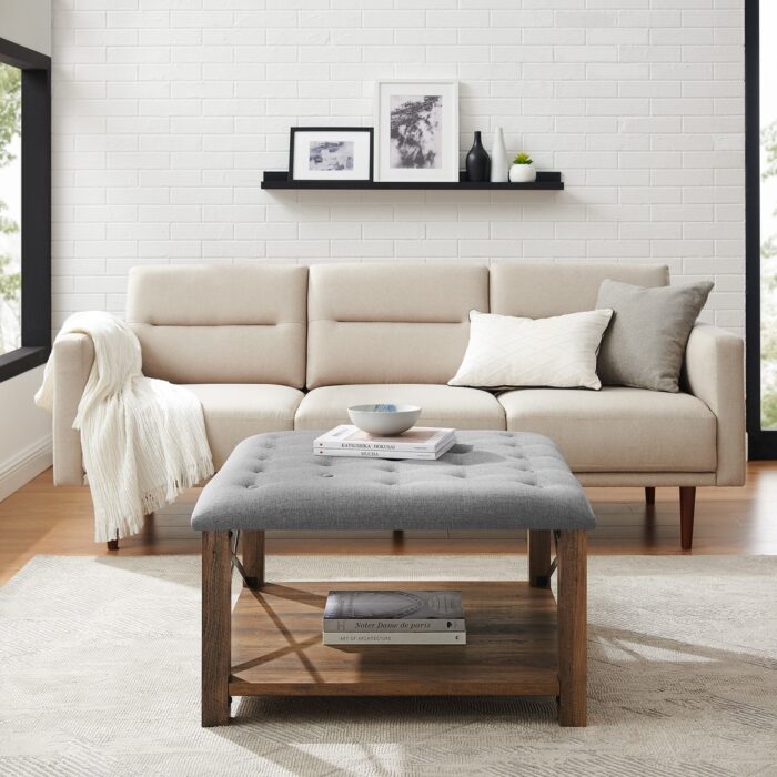 Middlebrook 30-inch Square Tufted Seat Ottoman