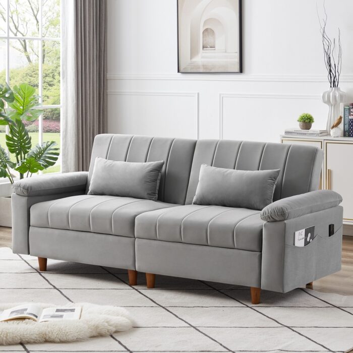 Velvet Loveseat Sofa 67 inch