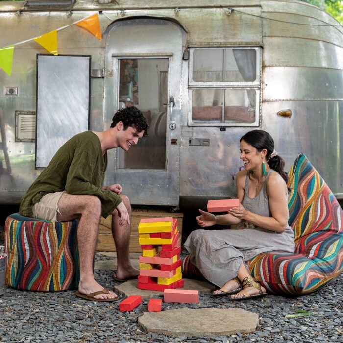 Jaxx Spring Outdoor Ottoman, Kenyan Rope - Image 2