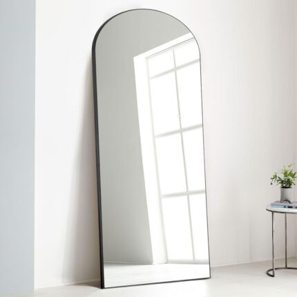 Arched Mirror Full-length Floor Mirror with Standing - Image 2