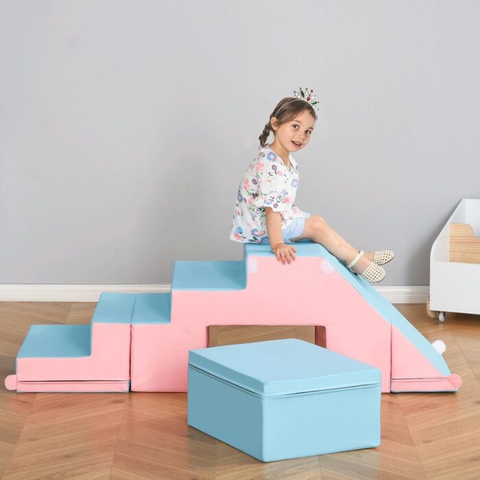 Soft Foam Climbing Set for Toddlers and Kids, Easy-to-Clean 2-Piece Play Set - Image 2