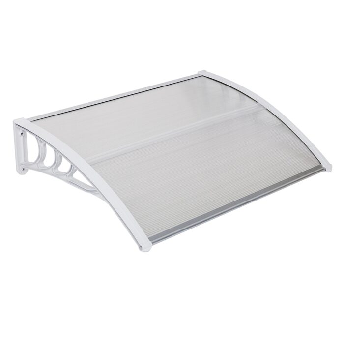 Door & Window Rain Cover Eaves Transparent Board & White Holder - Image 2