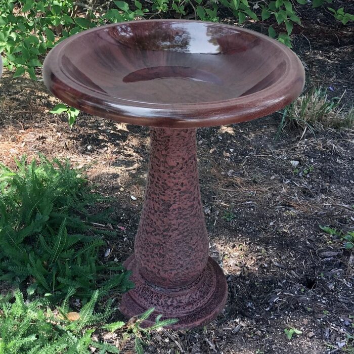 24" Fiber Clay Birdbaths - Image 2