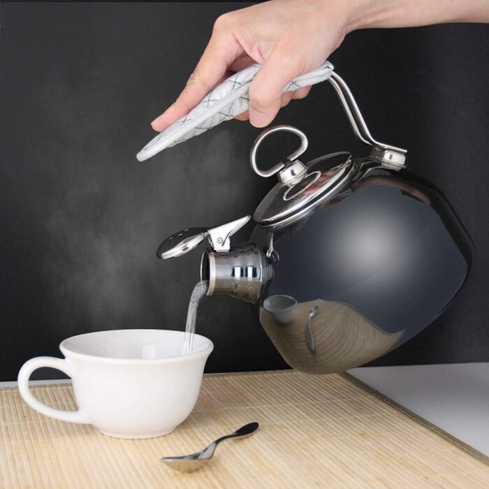 Chantal 37-18S-ME Enamel-On-Steel Classic Teakettle, Onyx - Image 2