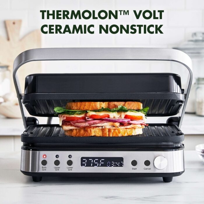 GreenPan Bistro Ceramic Nonstick Grill & Griddle - Image 2