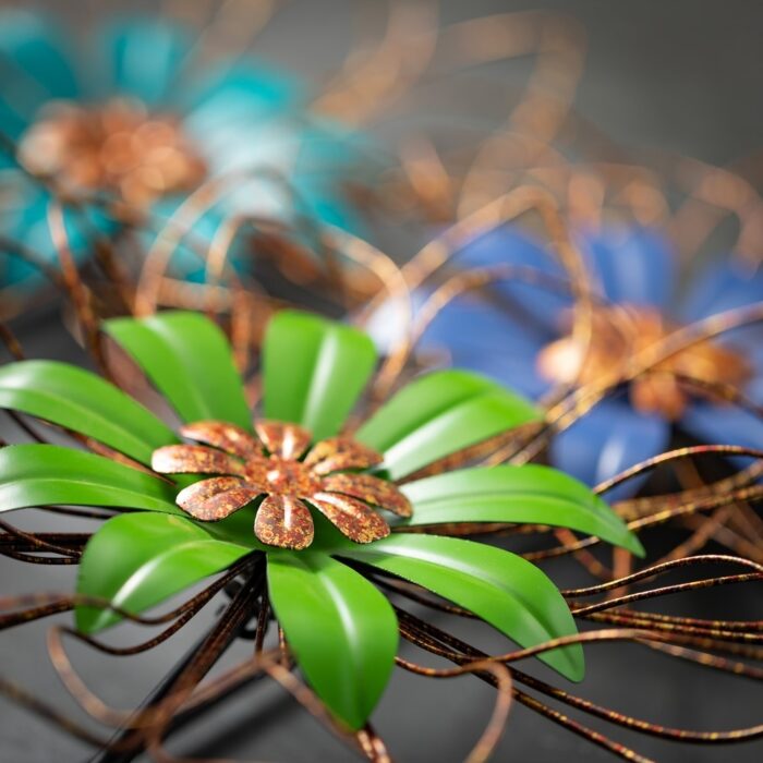 4'1.25"H Sullivans Blooming Color Flower Stakes Set of 3, Multicolored - Image 2