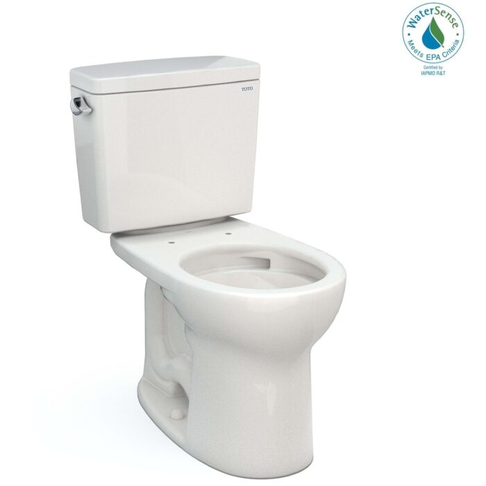 Toto CST775CEFG#11 Drake 1.28 GPF Two Piece Round Chair Height Toilet with Left Hand Lever