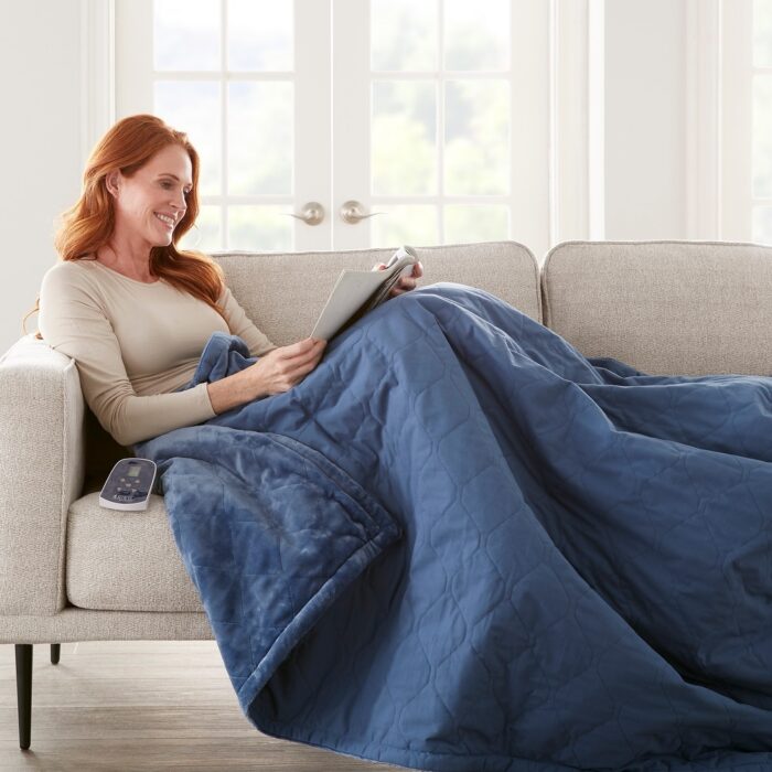 Shavel Micro Flannel® Reverse to Ultra Velvet® Oversized Electric Throw - Image 2