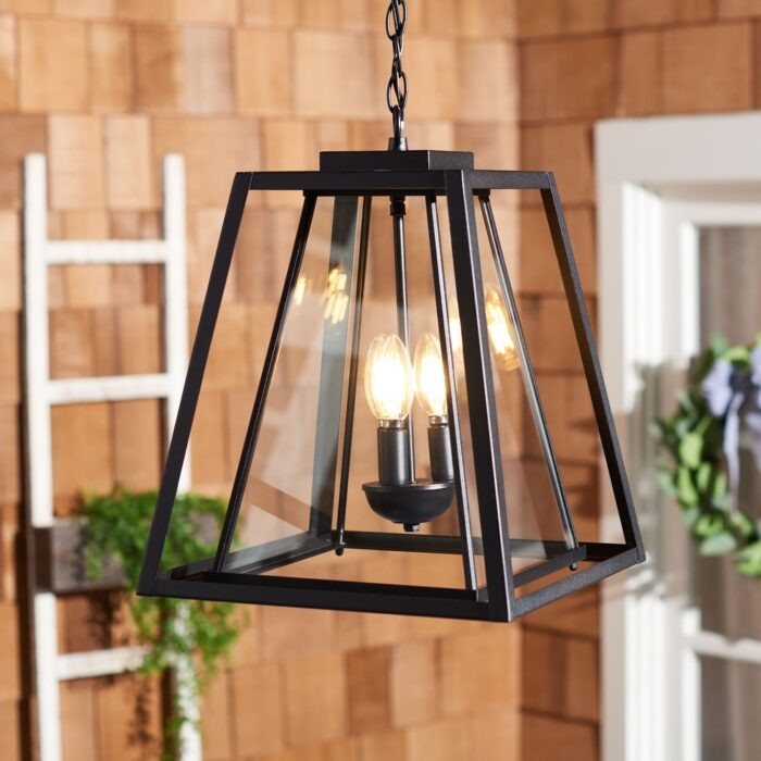 SAFAVIEH Lighting Rydler 13" Outdoor Pendant - 13" x 12" x 16" - W/D/H - Image 2