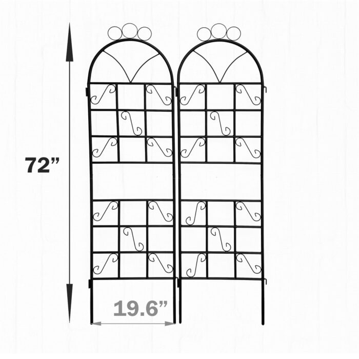 2 Pcs Rustproof Metal Garden Trellis for Climbing Plants - Image 2
