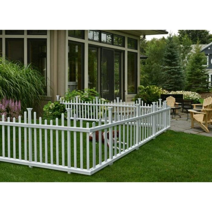 Outdoor No-Dig Vinyl Fence Kit (30in x 56in) (2 Pack)