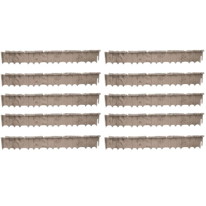 Suncast Quick Edge Resin Material 35 Inch Single Strip Lawn Edging (10 Pack) - 7