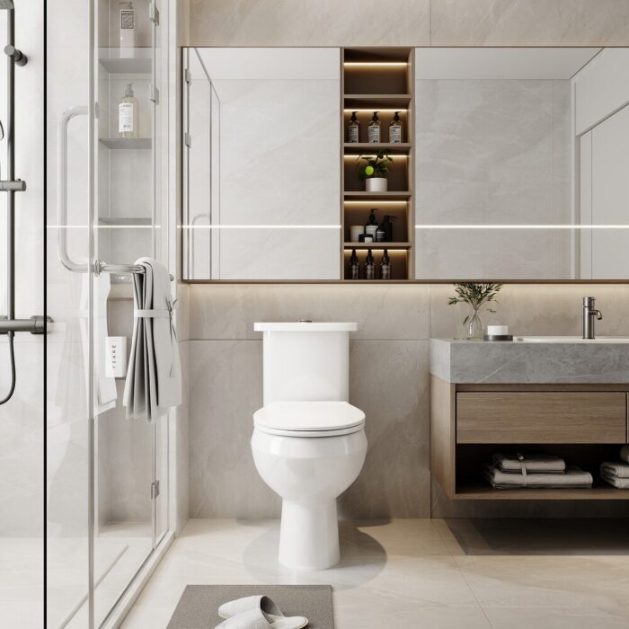 Dual-Flush Round Two-Piece Toilet (Seat Included) - Image 2