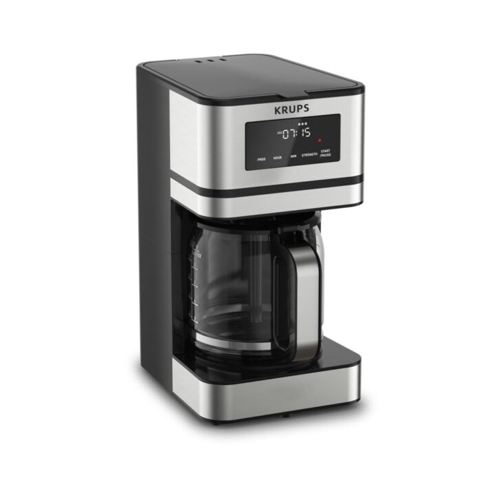Simply Brew Stainless Steel and Glass Carafe Drip Coffee Maker 14 Cup Programmable, Customizable Warming Function Coffee Filter