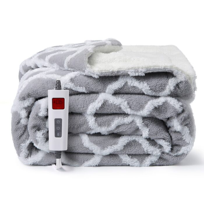 Electric Blanket, Heated Throw Blanket, Tufted Jacquard Heating Blankets