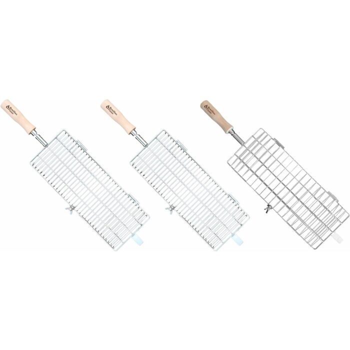 Brazilian Flame Set of 3 Grill Baskets for your Brazilian Flame 3 or 5 Skewer Gas Rotisserie Grill