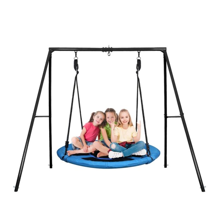 440lbs Swing Set with 40 Inch Saucer Tree Swing, Swivel