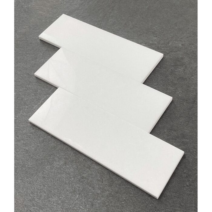 4 x 12 Thassos White Subway Marble Tiles - Case (5 Square Feet) - Image 2