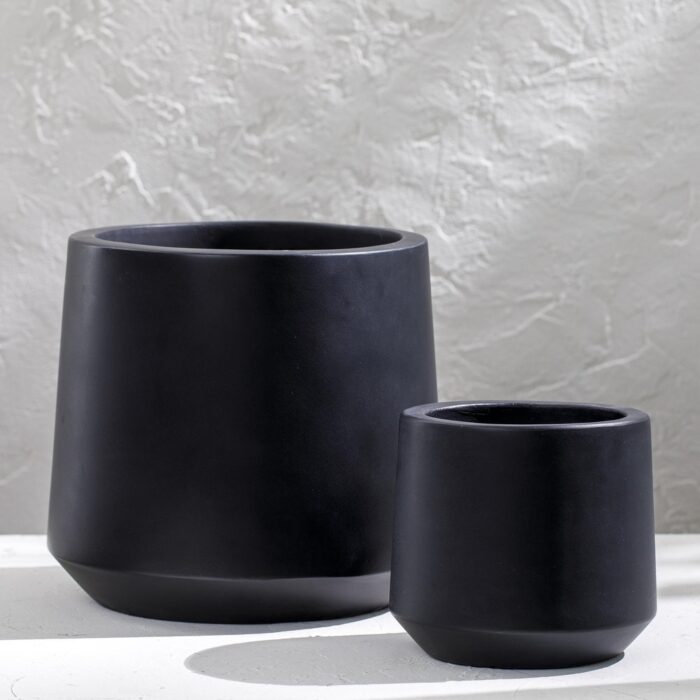 Katjay Concrete Planter Set - 13"H x 11"W x 11"D, 10"H x 8"W x 8"D