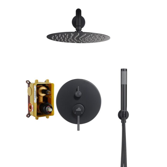 Round 2 Functions Wall Mount Dual Shower Heads Shower System