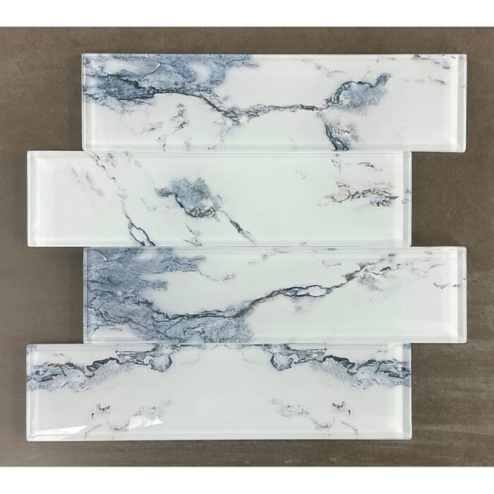 3 x 12 Glass Subway Wall Tiles - Case (10 Square Feet / 40 Pieces)