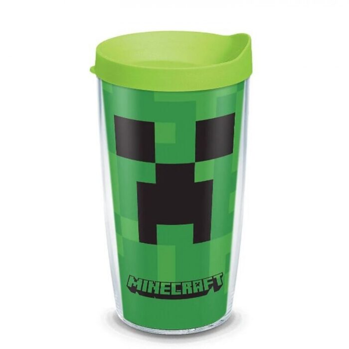 Minecraft Creeper Tervis® Plastic 16 oz Tumbler With Travel Lid