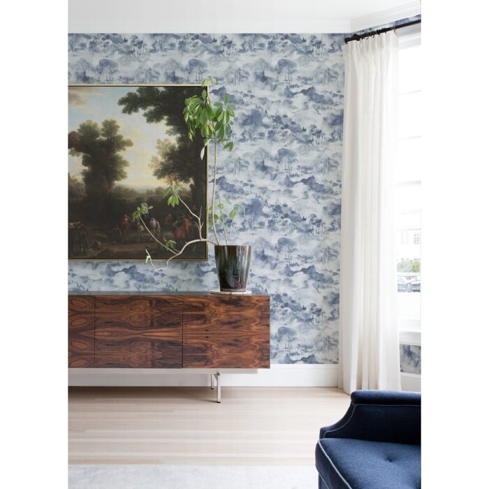 Scott Living Nara indigo Nara indigo Toile Wallpaper - Image 2