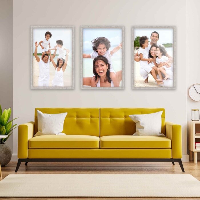 8x10 Rustic White Picture Frame Set Pack of 3 8x10 Wood Picture Frames for Gallery Wall 3 8x10 Rustic White Frames - Image 2