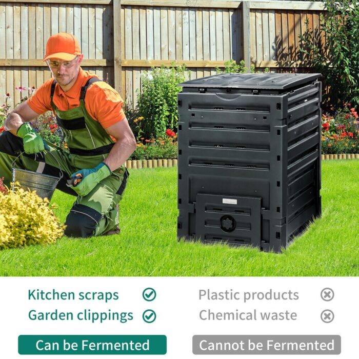 120 Gal. Plastic Outdoor Stationary Composter - Image 2