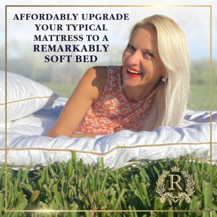 Royal Therapy Mattress Topper Mattress Pad - 8-23 Inches Deep Pocket, 400 TC Cotton Top Plush Thick Mattress Cover - Image 2