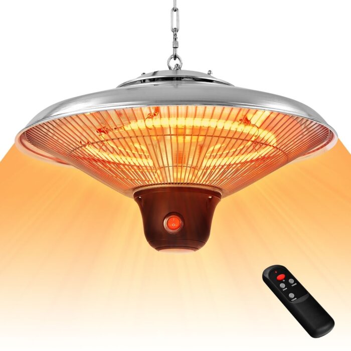 Costway 1500W Electric Hanging Heater Ceiling Mounted Infrared Heater - Image 2