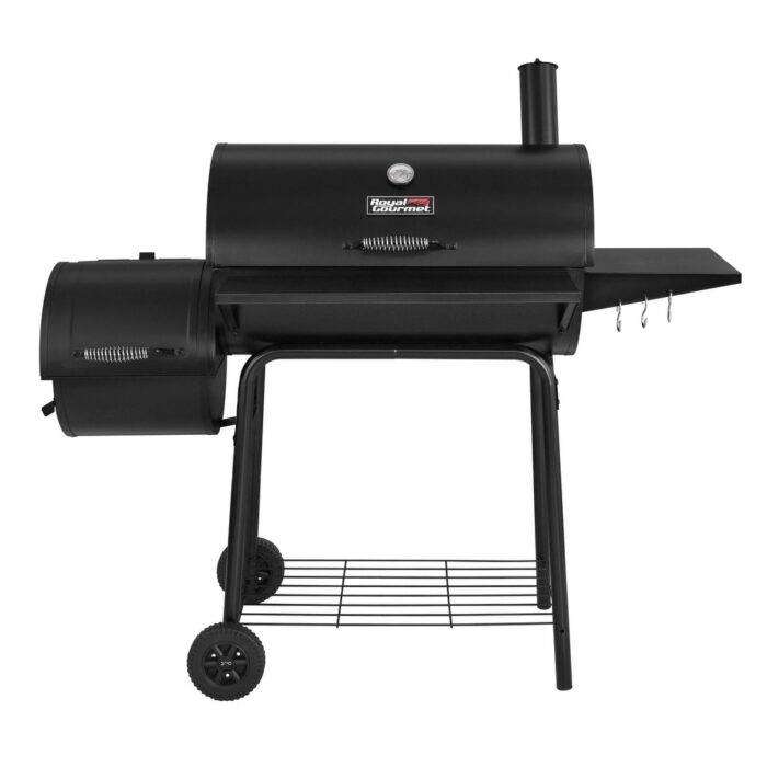 Royal Gourmet Charcoal Grill with Offset Smoker,Black