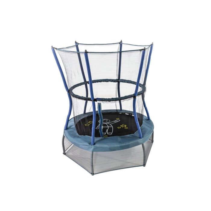 Trampolines Mini Trampoline with Enclosure Net - Dark Blue/Grey with Astronaut
