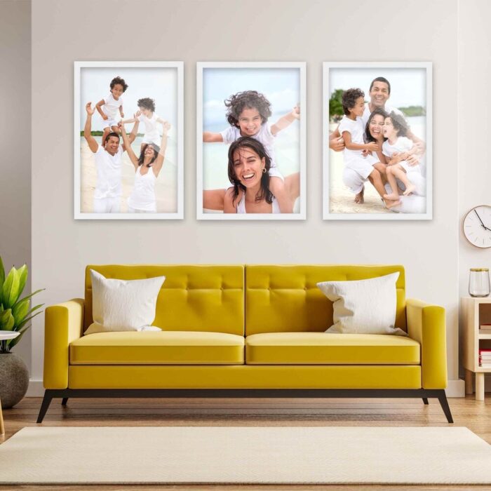 11x14 White Picture Frame Set Pack of 3 11x14 Wood Picture Frames for Gallery Wall 3 11x14 White Frames - Image 2