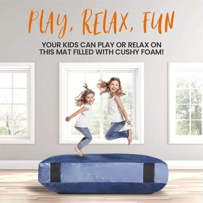 Cheer Collection Sensory Crash Pad Filled with Foam Blocks - Image 2
