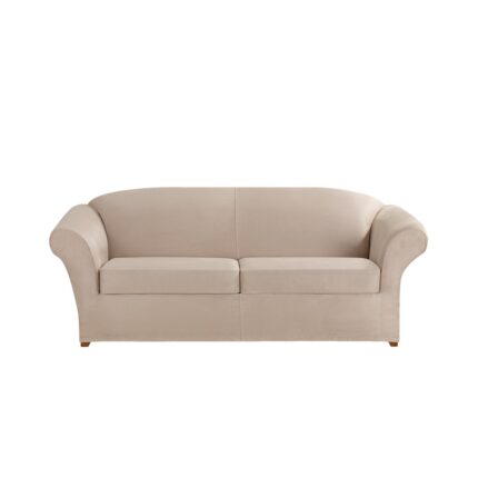 SureFit Ultimate Stretch Suede 3 Piece Sofa Slipcover - Image 2