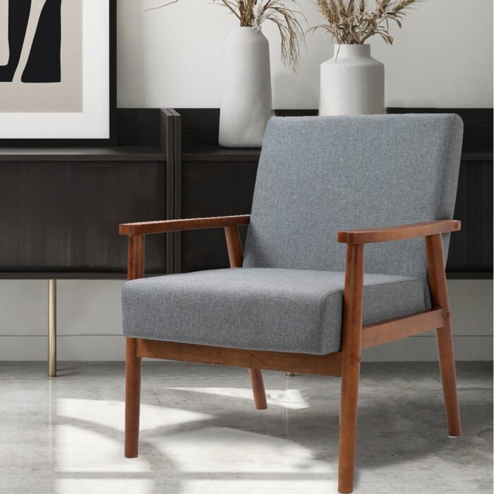 Mid-century Modern Solid Wood Armchair
