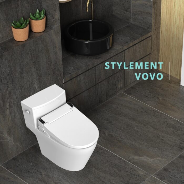 VOVO Stylement Electric UV LED Sterilization Bidet Toilet Seat With Remote, Round - Image 2
